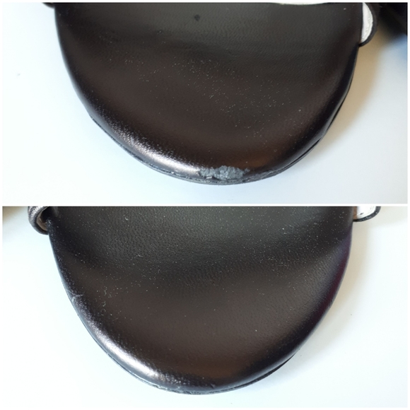 Naturalizer Leather Bronze Low Heel Sandal 8 Wide - Picture 4 of 10